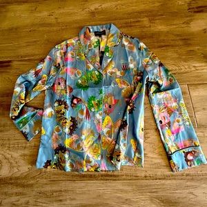 Cynthia rowley silk PJ shirt